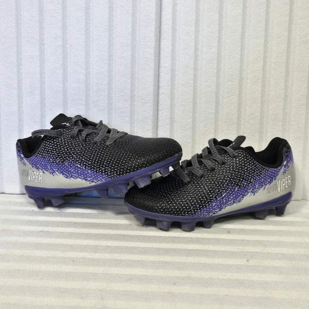 DSG Speed Viper Kids Soccer Cleats Purple Silver Black DSGYP21-PRPL Size 10K‎